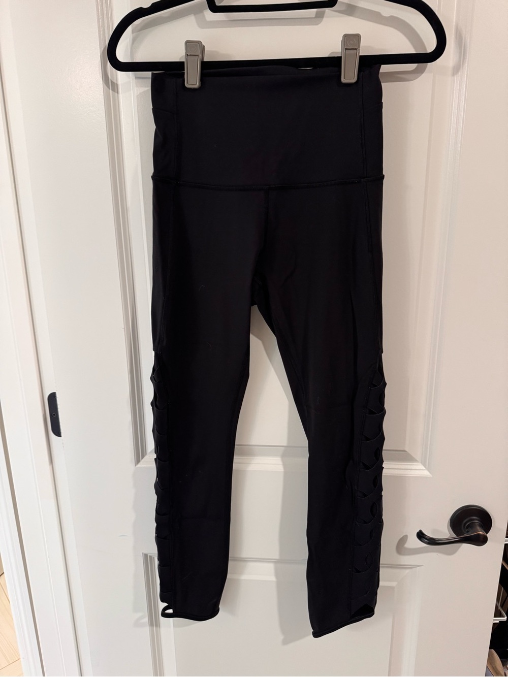 lululemon athletica Black Leggings with Side Cutout Detail